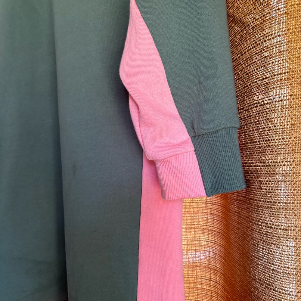 🌸 3/$25 Free Assembly Girls Olive/Pink pullover Tunic Large 10/12 - Picture 6 of 11